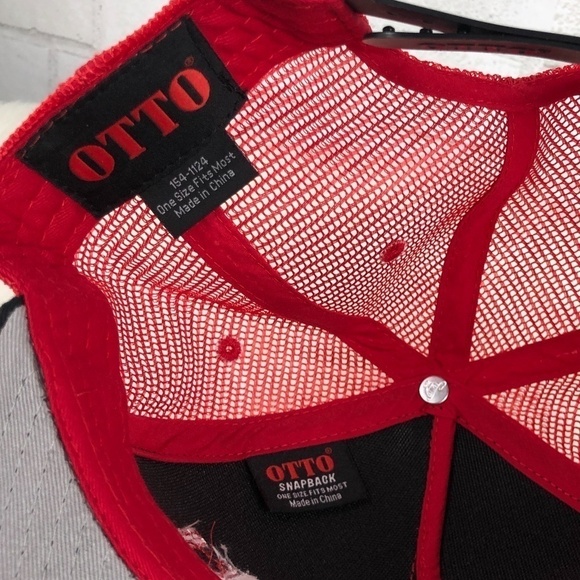 Bellwether Logo Red Black Snapback Baseball Cap - Picture 3 of 3